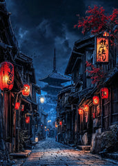 Japanese Street at Night