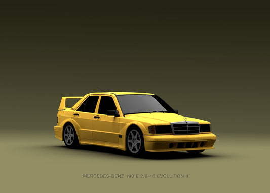Mercedes 190E EVO II - Yellow 