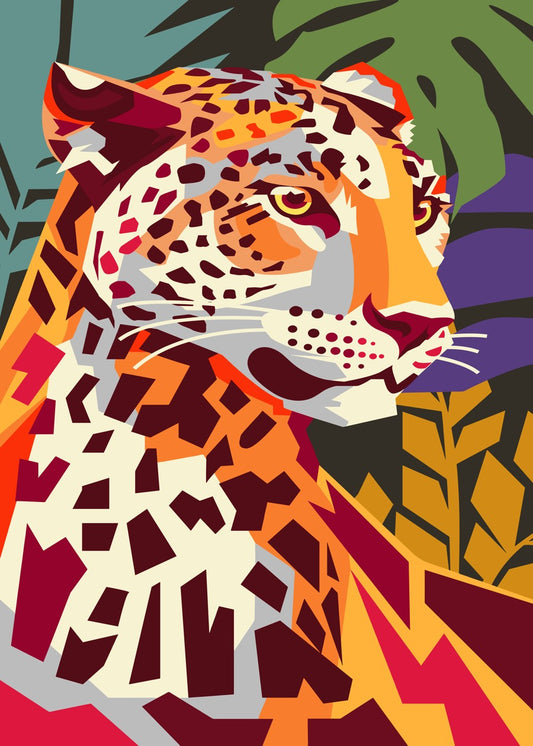 Colorful Geometric Leopard