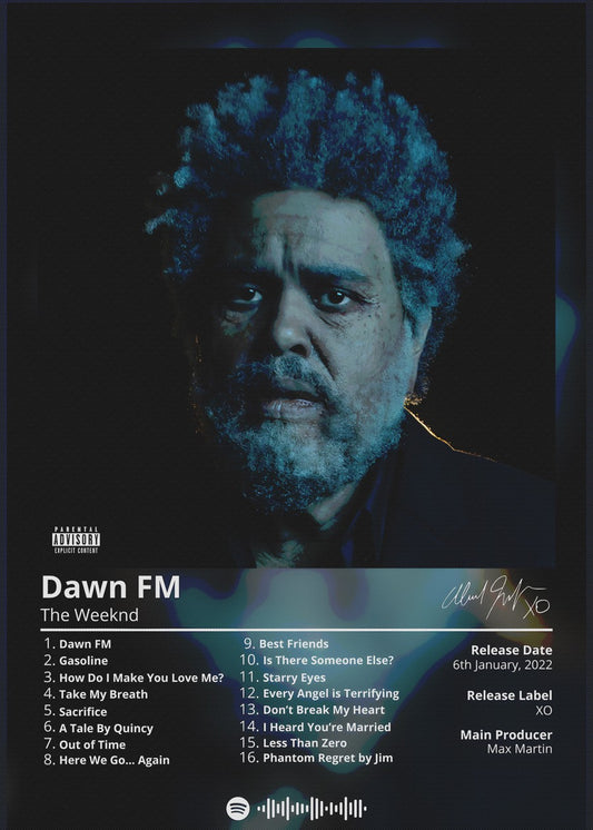 The Weeknd - Dawn FM Tracklist