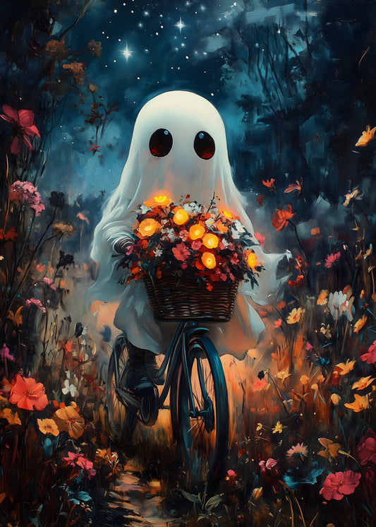 Ghostly Ride Through Blooms