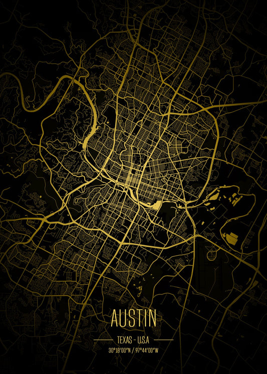 Austin Lights City Map