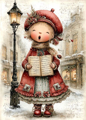 Charming Girl Carols Joyfully