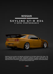 Nissan Skyline GT-R R34 Orange