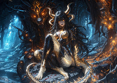 Dragon's Embrace with Goddess