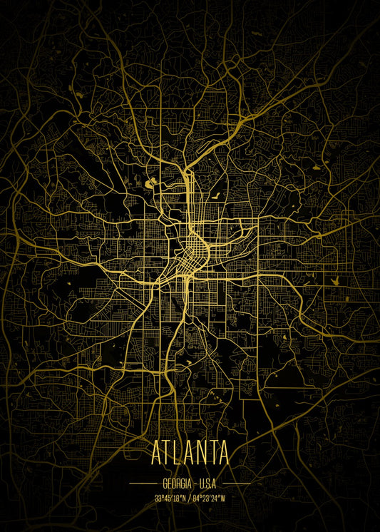 Atlanta Lights City Map