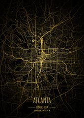 Atlanta Lights City Map