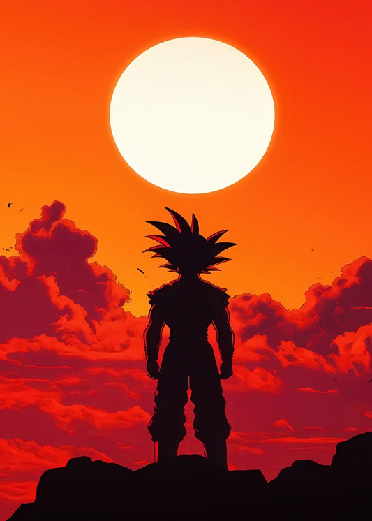 Goku Sunset Silhouette