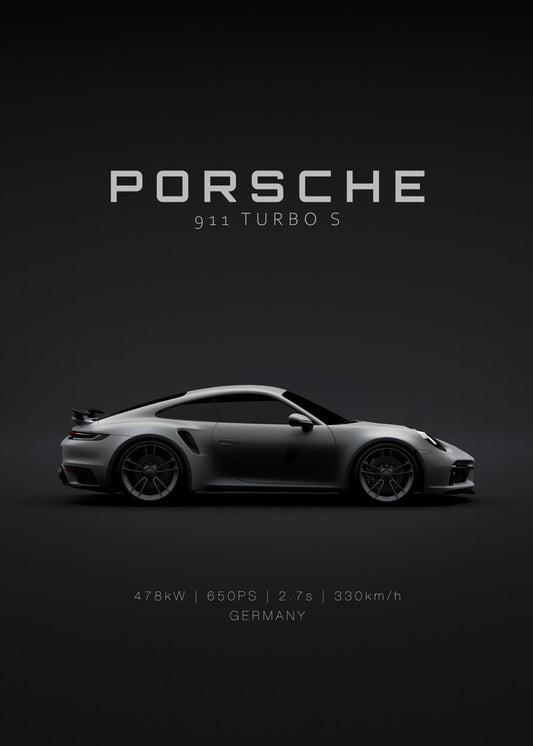 2021 Porsche 911 Turbo S Grey