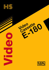 VHS tape case E-180 retrowave