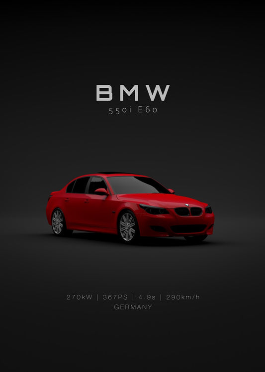 2008 BMW 550i E60 Red Specs