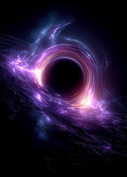 Black Hole Purple Energy Flow