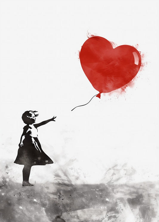 Letting Go Red Heart Balloon