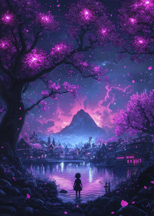Neon Japanese Landscape