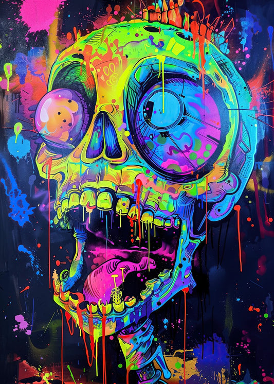 Graffiti Skull - Neon Nightmar