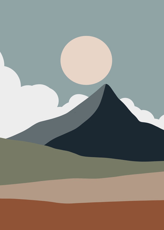 Mountain Layers at Dusk