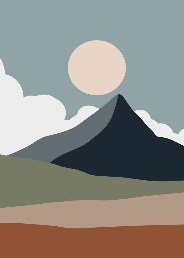 Mountain Layers at Dusk