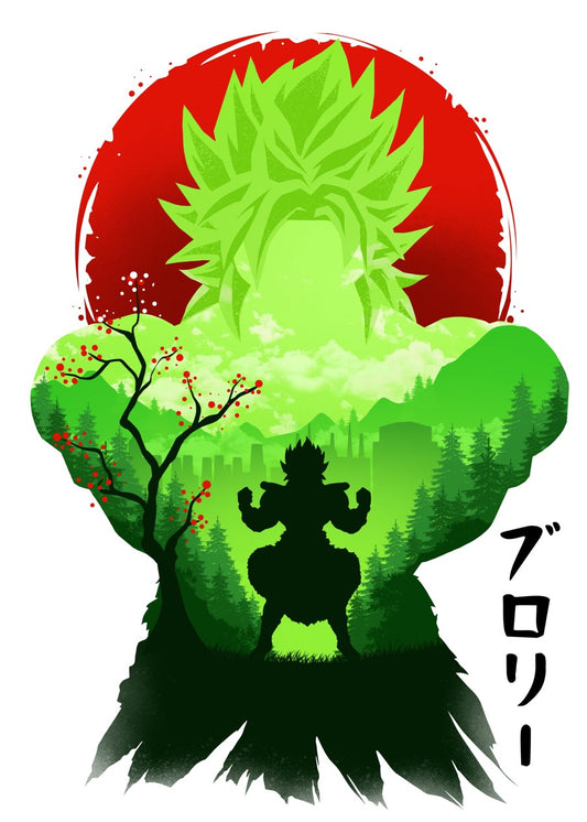 Broly dragonball silhouette