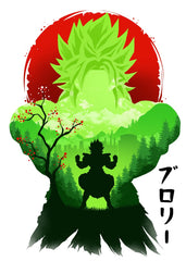 Broly dragonball silhouette