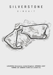 Silverstone Circuit Map Art