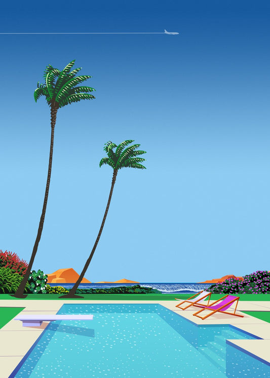 Texas USA, pool — City Pop art