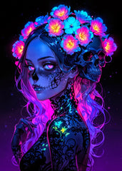 Dark Flower Skull Girl