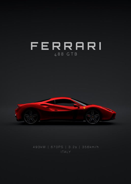 Ferrari 488 GTB 2016 - Red