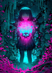 Anime Fantasy Neon Flowers