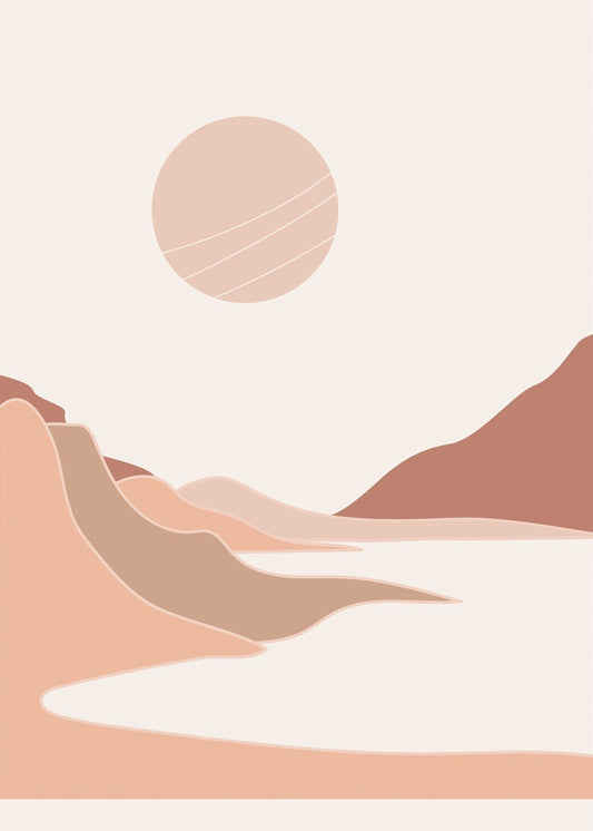 Minimalist Desert Landscape