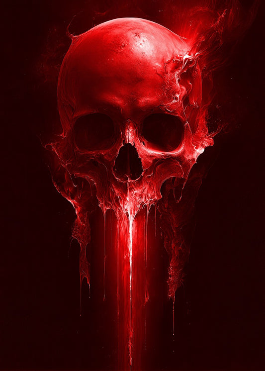 Red Dripping Skull