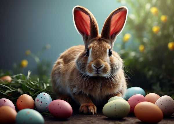 Easter Rabbit and easter eggs