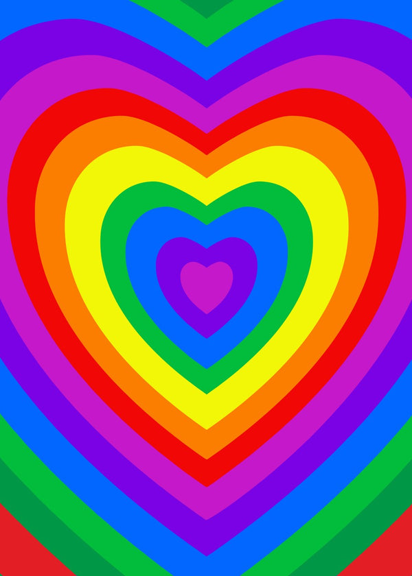 Radiant Rainbow Heart