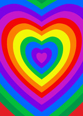 Radiant Rainbow Heart