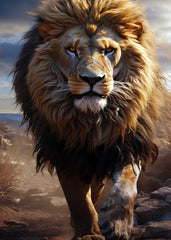 The lion ruler of the forest