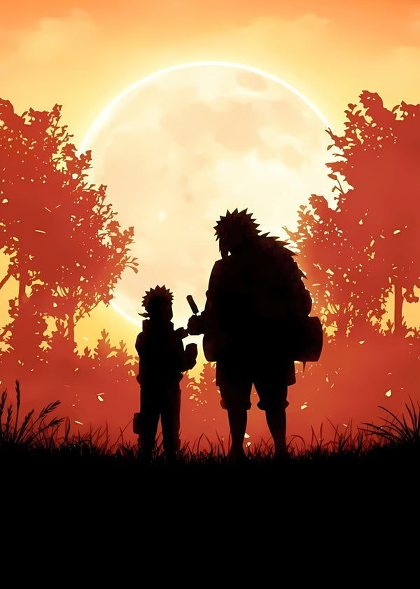 Naruto and Jiraiya Sunset