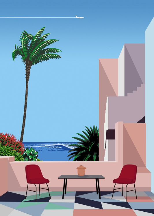 Cancun, Mexico — City Pop art