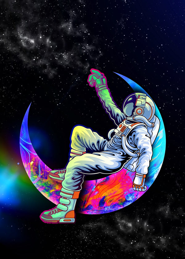 Psychedelic Crescent Moon