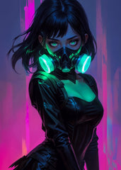 Masked Green Girl