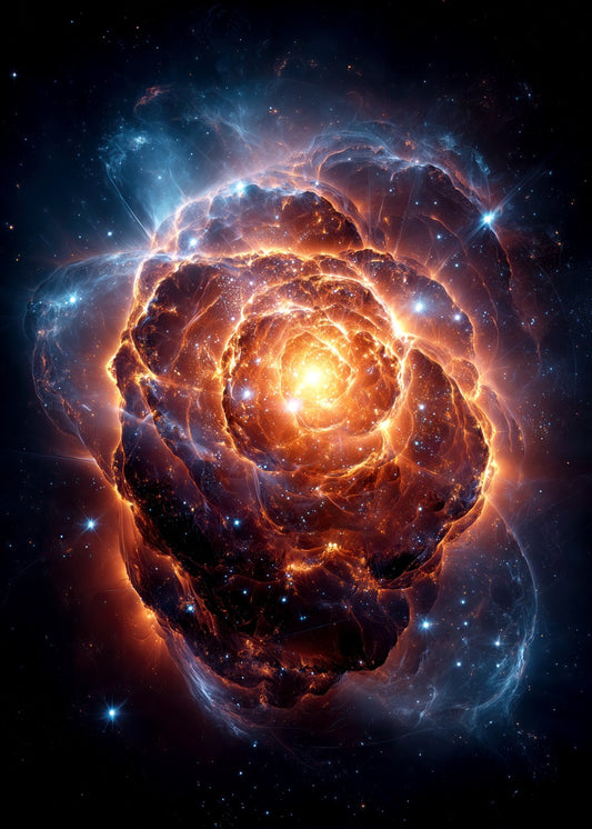 Supernova Blooms Deep Space
