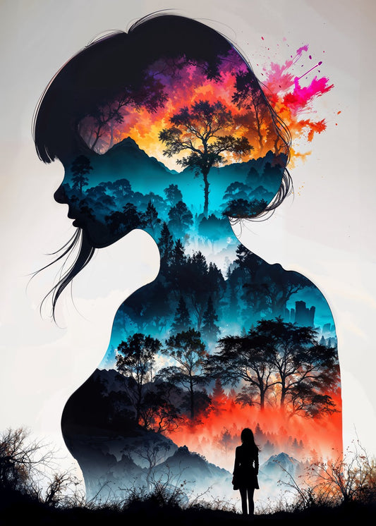 Double Exposure Girl
