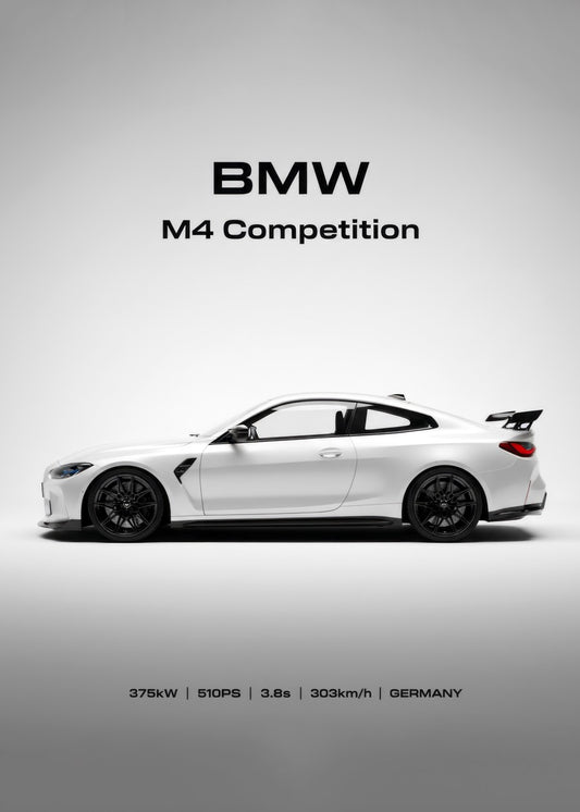 BMW M4 competition white art 