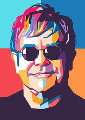 Elton John pop art portrait