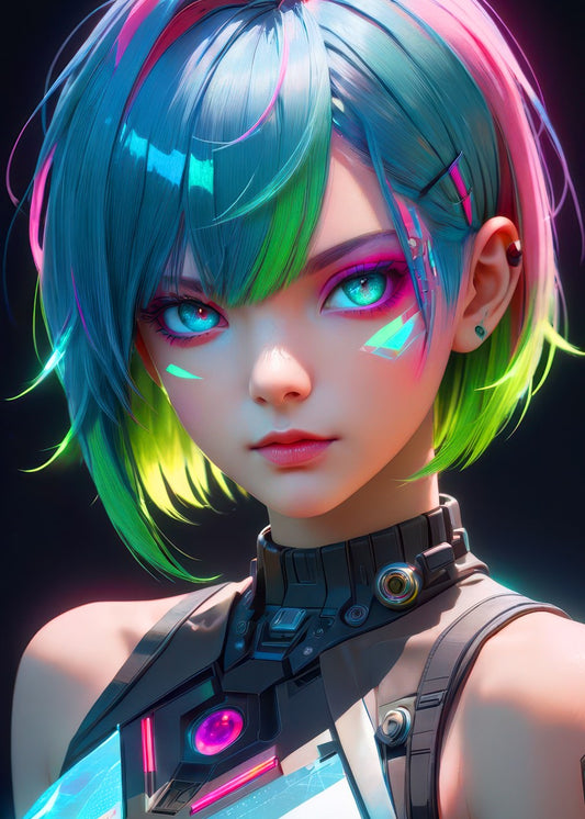 Colorful haired girl