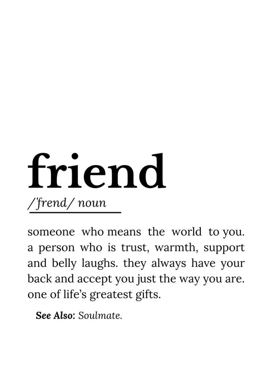 Friend Definition Typography