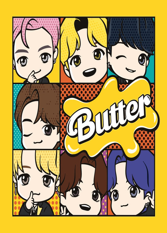 BTS Butter Cartoon Pop Art