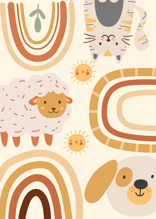 Cute Animals & Rainbows Nurser