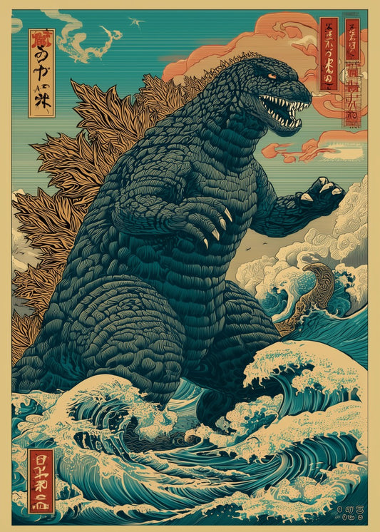 Ukiyo-e Godzilla
