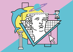 Apollo Vaporwave 80s Pattern