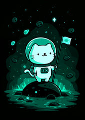Astronaut Cat on Cookie Planet
