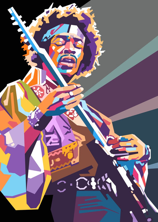 Jimi Hendrix pop art portrait